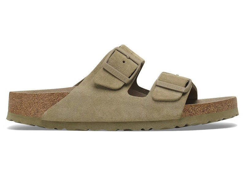 Birkenstock Arizona Soft Footbed Suede Faded Khaki