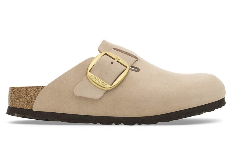 Birkenstock Boston Big Buckle Nubuck Sandcastle