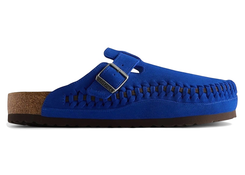 Birkenstock Boston Braided Suede Kith Ultra Blue (Narrow Fit) (Women's)