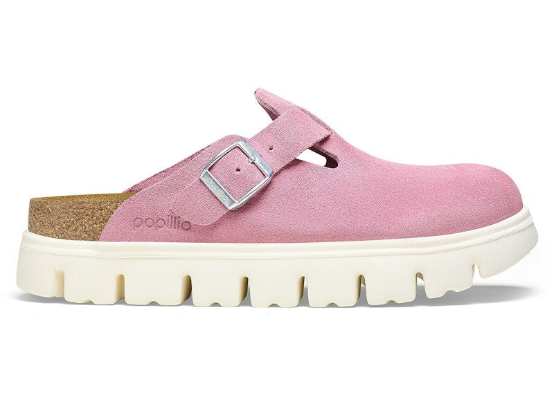 Birkenstock Boston Chunky Suede Candy Pink (Narrow) (Women's)