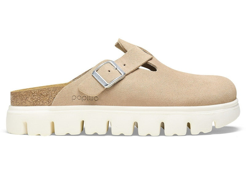 Birkenstock Boston Chunky Suede Warm Sand (Narrow) (Women's)