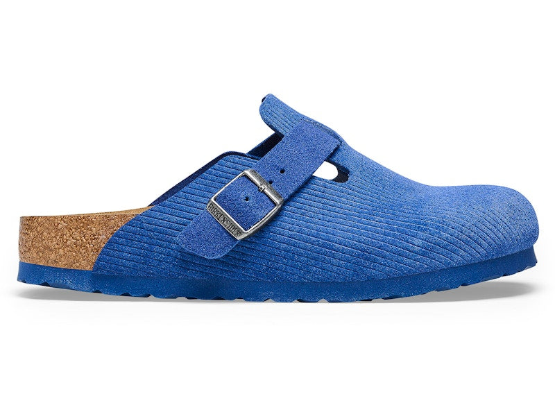 Birkenstock Boston Embossed Corduroy Suede Indigo