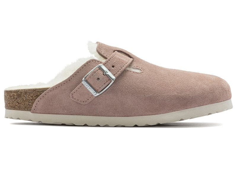 Birkenstock Boston Shearling Suede Pink Clay