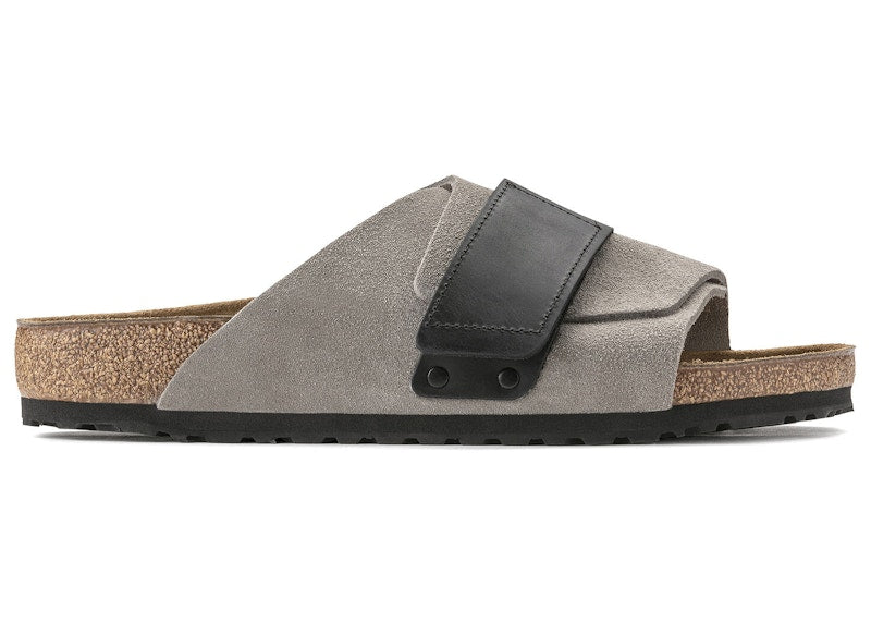 Birkenstock Kyoto Nubuck Suede Stone Coin Black