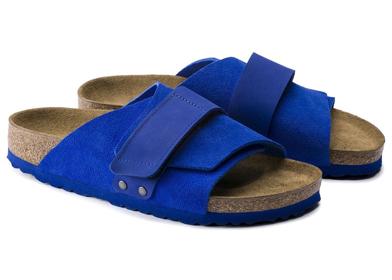 Birkenstock Kyoto Nubuck Suede Ultra Blue (Blue Sole)