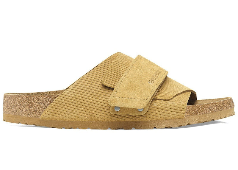 Birkenstock Kyoto Suede Embossed Corduroy Cork Brown