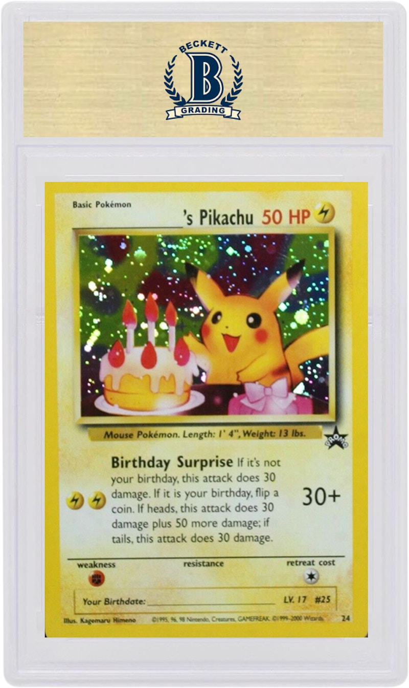 Birthday Pikachu 2001 Pokemon TCG Black Star Promo Holo #24 (PSA or BGS Graded)