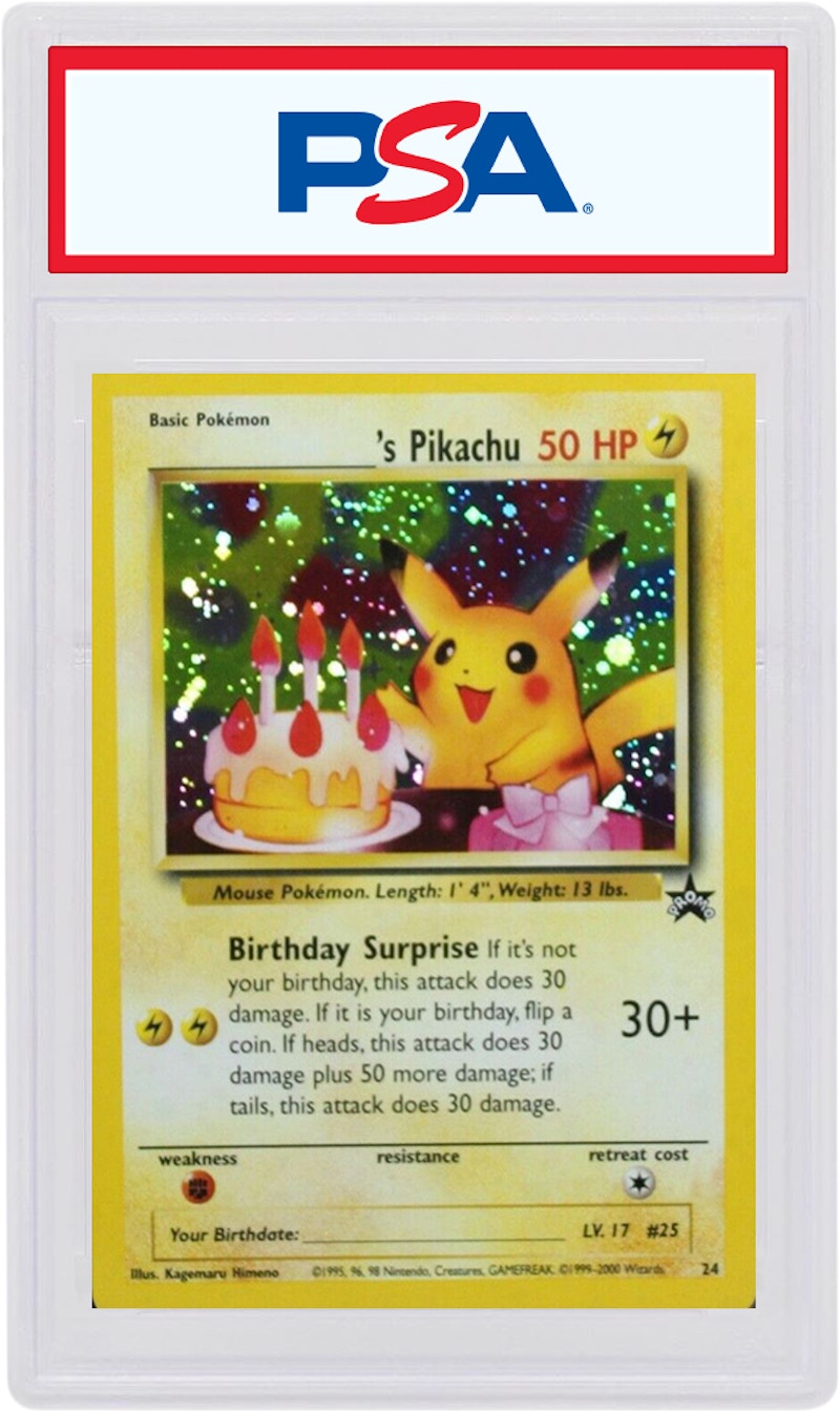 Birthday Pikachu 2001 Pokemon TCG Black Star Promo Holo #24 (PSA or BGS Graded)
