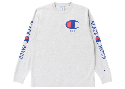 BlackEyePatch x Champion L/S T-Shirt Silver Grey
