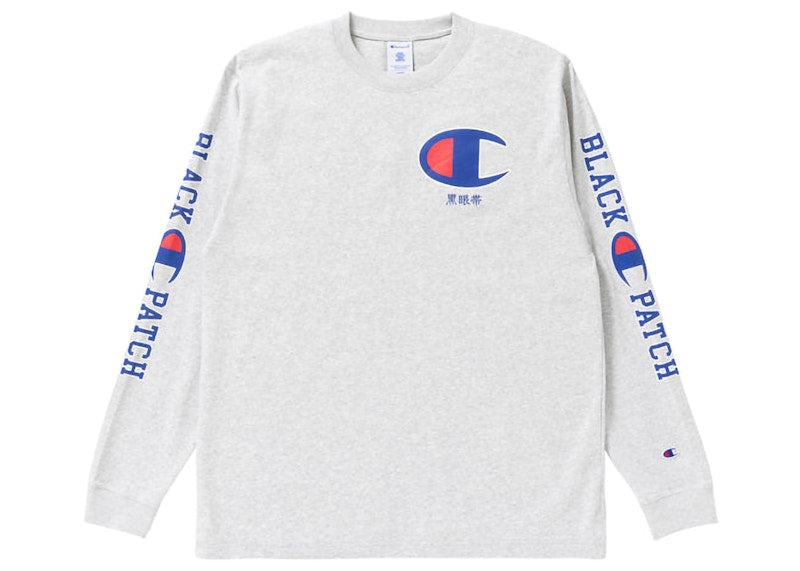 BlackEyePatch x Champion L/S T-Shirt Silver Grey