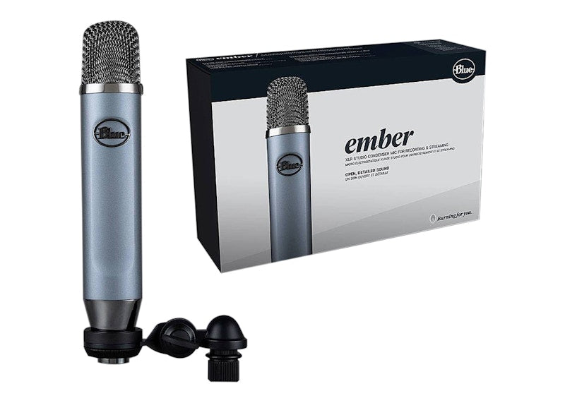 Blue Ember XLR Wired Cardioid Condenser Microphone 988-000379 Gray