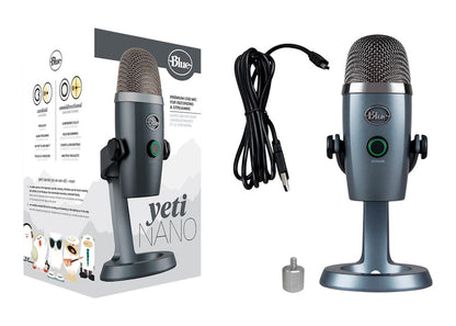 Blue Yeti Nano Premium Wired Multi-Pattern USB Condenser Microphone 988-000088 Shadow Grey