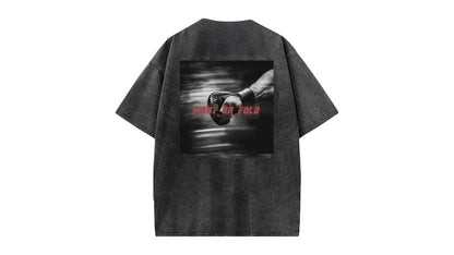 Blvck x UFC Acid Wash Tee Grey