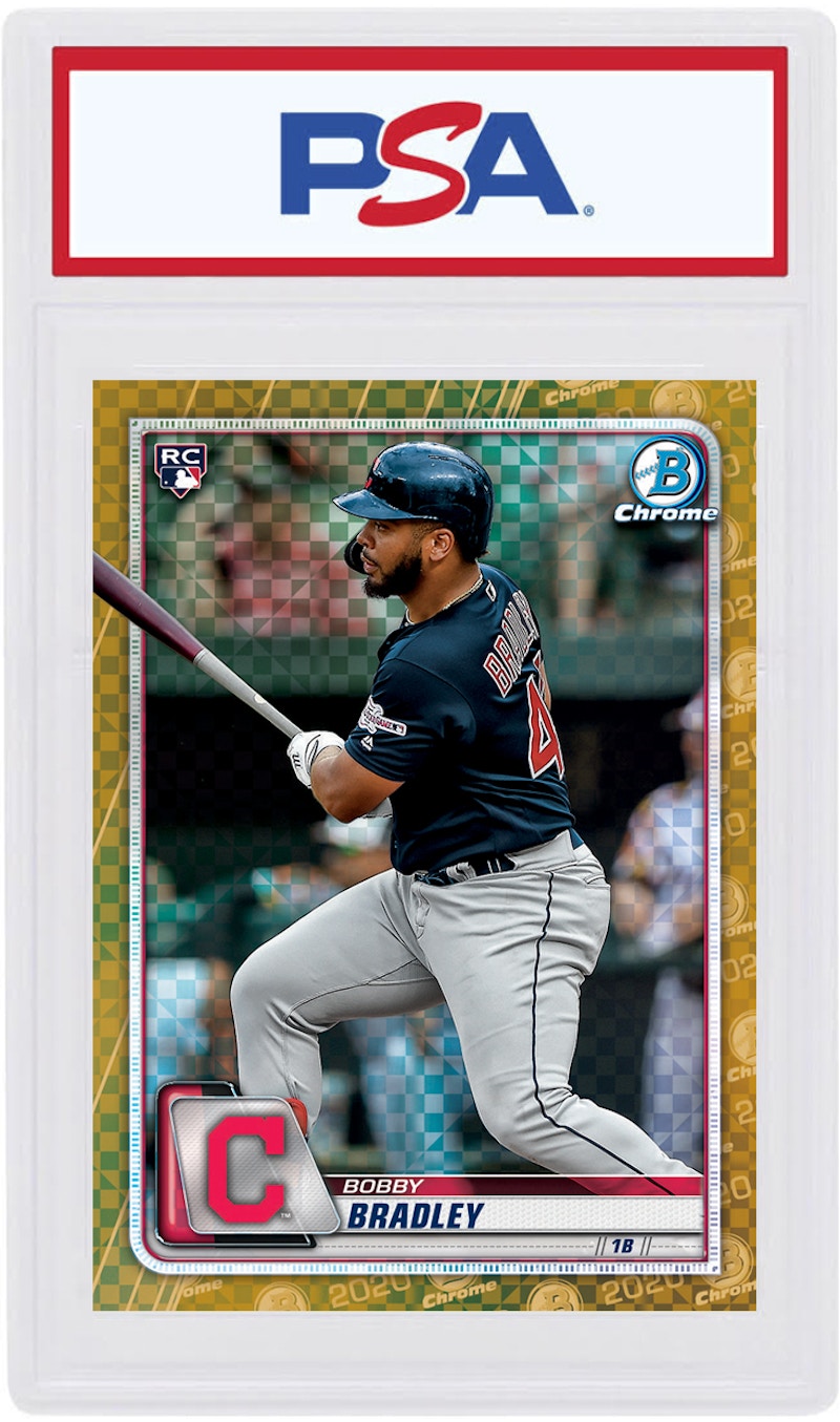 Bobby Bradley 2020 Bowman Chrome X Rookie Gold X-Fractor /3 #47