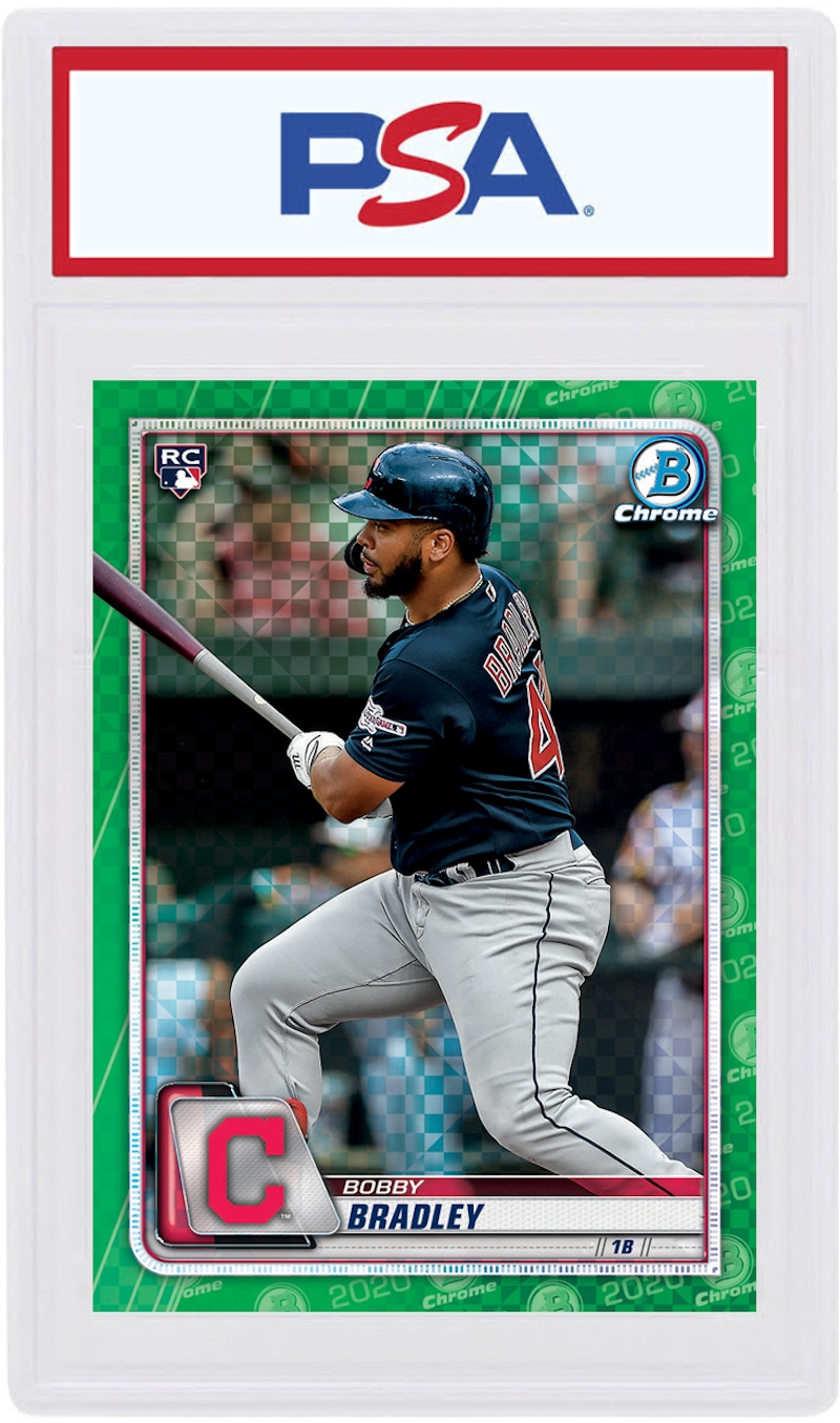 Bobby Bradley 2020 Bowman Chrome X Rookie Green X-Fractor /31 #47 (PSA or BGS Graded)