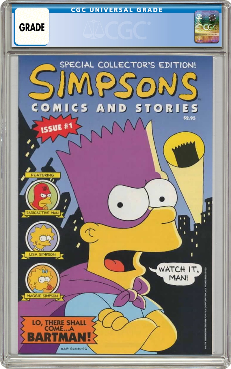 Bongo Simpsons Comics and Stories (1993) #1U Comic Book CGC Graded