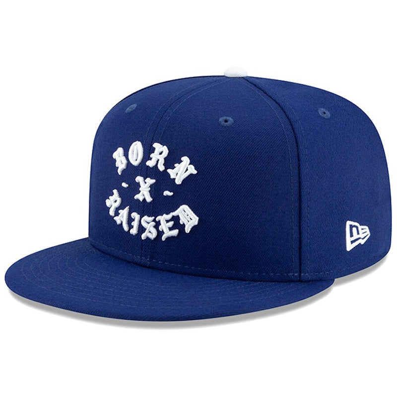 Born X Raised Los Angeles Dodgers Fitted Hat Blue