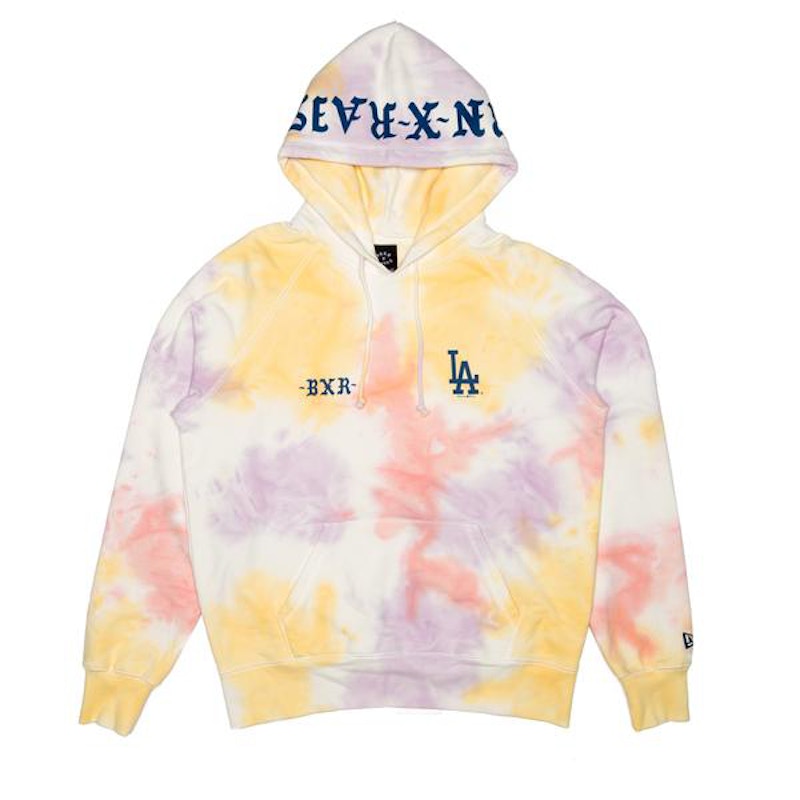 Born X Raised Los Angeles Dodgers Tie Dye Hoodie Sunset
