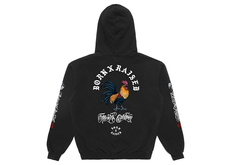 Born X Raised x Mister Cartoon Gallo Fino Hoodie Black