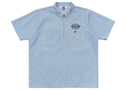 Born X Raised x Mister Cartoon x Ben Davis Work Shirt Baby Blue Stripe