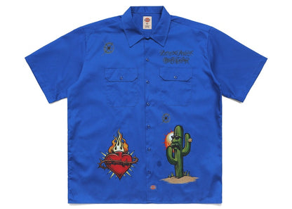 Born X Raised x Mister Cartoon x Dickies Pelon Shirt Blue