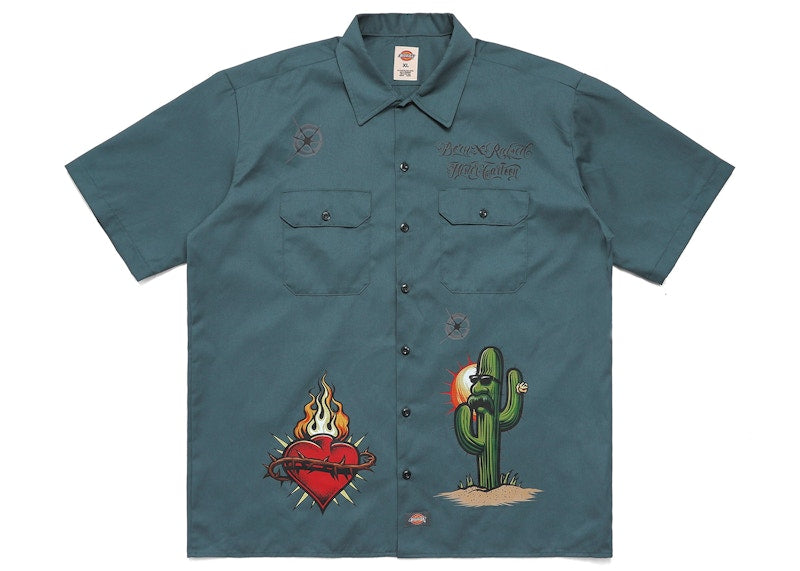 Born X Raised x Mister Cartoon x Dickies Pelon Shirt Green