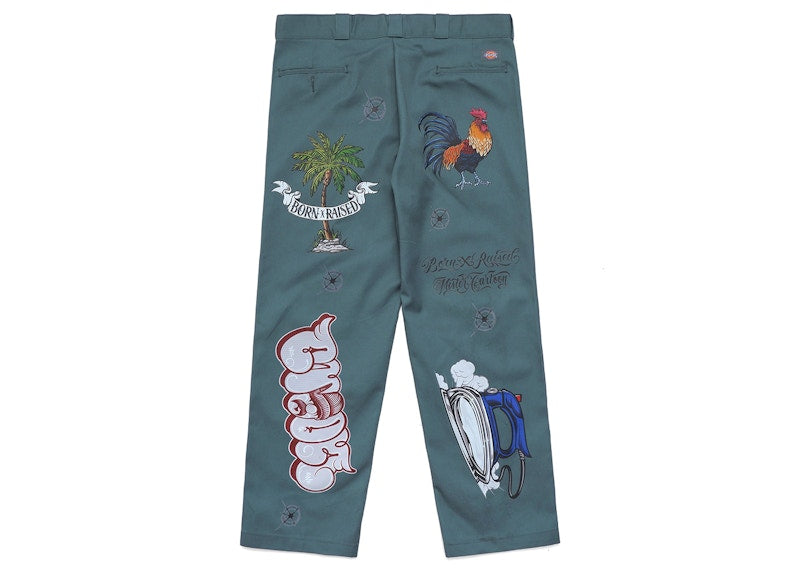Born X Raised x Mister Cartoon x Dickies Work Pants Green