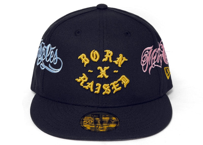 Born X Raised x Mister Cartoon x New Era Rocker 59Fifty Fitted Hat Navy