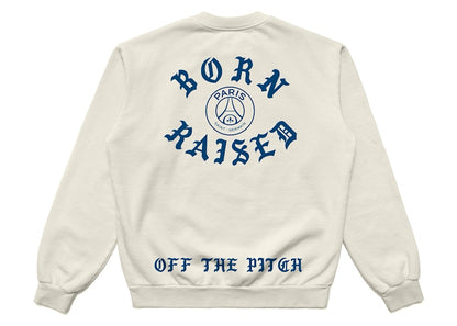 Born X Raised x PSG Off The Pitch Crewneck Cream