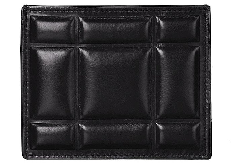 Bottega Veneta 3 Slot Card Case Padded Paper Calf Nero