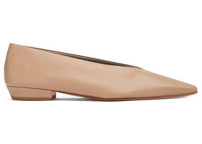 Bottega Veneta Almond Leather Ballet Flat Beige (Women's)