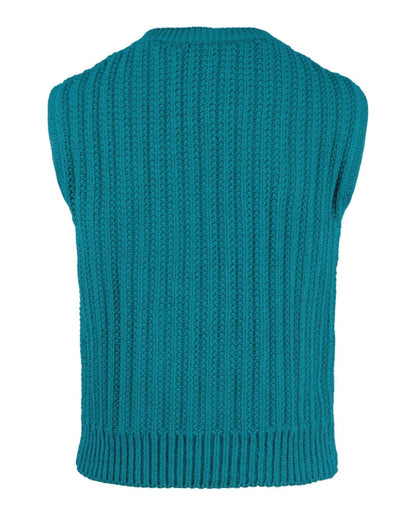 Bottega Veneta Aran Knitted Vest Teal