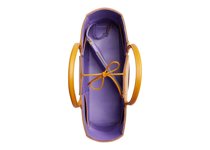 Bottega Veneta Arco Intreccio Tote Bag Medium Cob/Purple
