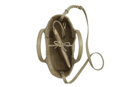 Bottega Veneta Arco Intreccio Tote Bag Mini Taupe