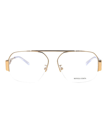 Bottega Veneta Aviator Eyeglasses Gold/Gold/Transparent (BV1067O-30009021-001)