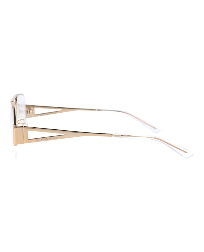 Bottega Veneta Aviator Eyeglasses Gold/Gold/Transparent (BV1067O-30009021-001)