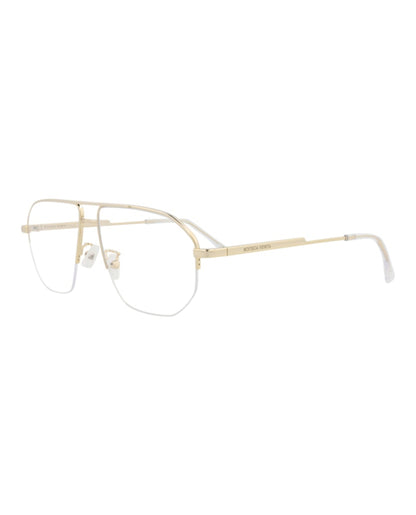 Bottega Veneta Aviator-Frame Metal Optical Frames Gold Gold Transparent (BV1109O-30011044-002)