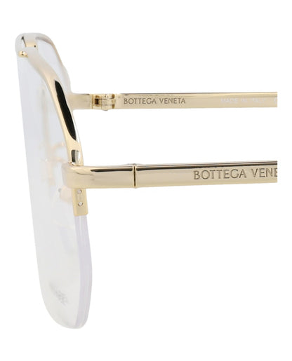 Bottega Veneta Aviator-Frame Metal Optical Frames Gold Gold Transparent (BV1109O-30011044-002)