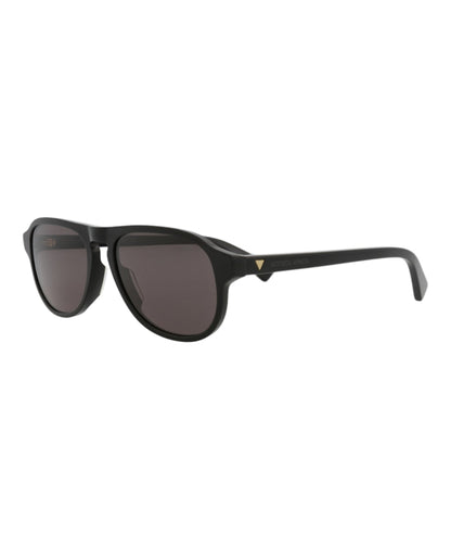 Bottega Veneta Aviator-Frame Recycled Acetate Sunglasses Black Black Grey (BV1292S-30015226-001)