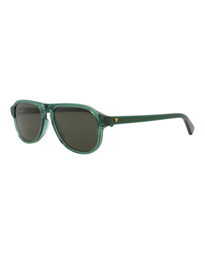 Bottega Veneta Aviator-Frame Recycled Acetate Sunglasses Green Green Green (BV1292S-30015226-003)