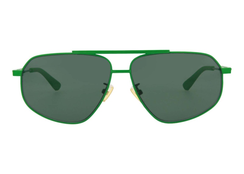 Bottega Veneta Aviator-Style Metal Sunglasses Green (BV1194S-30013683-004-30014)