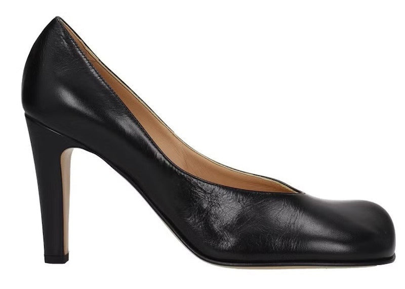 Bottega Veneta BLOC Calf High Heel Pumps Black (Women's)