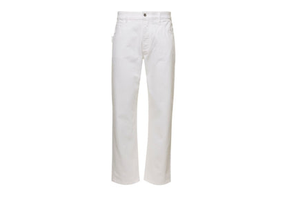 Bottega Veneta Back Logo Patch Denim Jeans White
