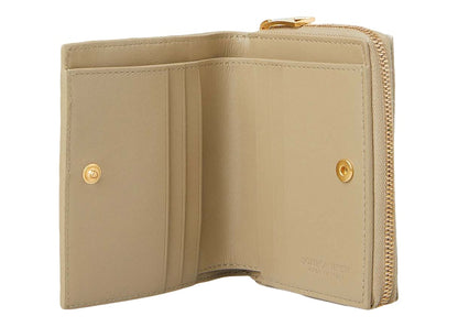 Bottega Veneta Bi-Fold Intrecciato Wallet Taupe