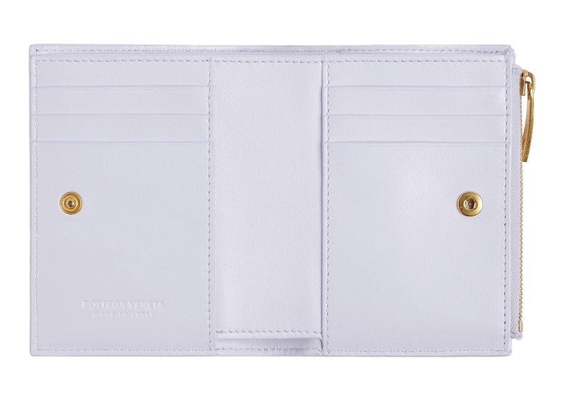 Bottega Veneta Bi-Fold Zip Wallet Intreccio Mirth Washed