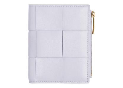 Bottega Veneta Bi-Fold Zip Wallet Intreccio Mirth Washed