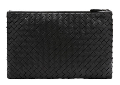 Bottega Veneta Biletto Intrecciato Nappa Clutch Bag Black