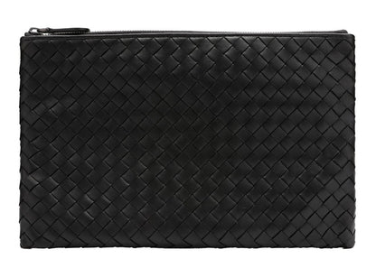 Bottega Veneta Biletto Intrecciato Nappa Clutch Bag Black