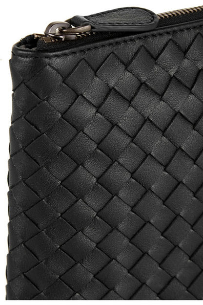 Bottega Veneta Biletto Pouch Nappa Intrecciato Lambskin Medium Nero