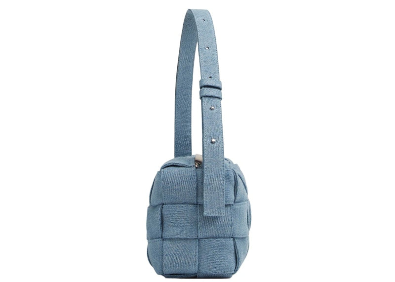Bottega Veneta Brick Cassette Shoulder Bag Indigo Washed